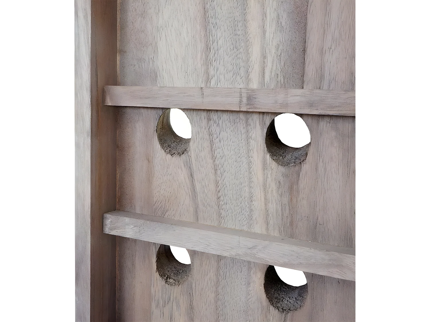 Serie Vintage portabottiglie MCW-C54 legno paulonia 120x22x5cm marrone