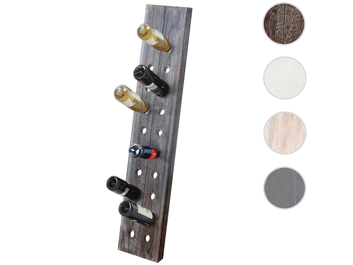 Serie Vintage portabottiglie MCW-C54 legno paulonia 120x22x5cm marrone