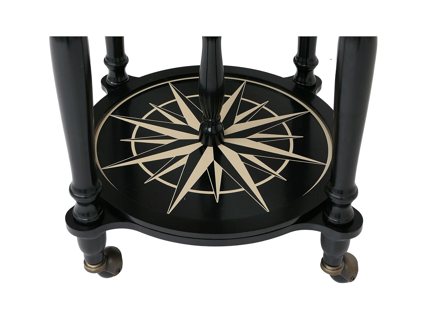 Mini bar portabottiglie mappamondo elegante decorativo MCW-A78 legno di eucalipto