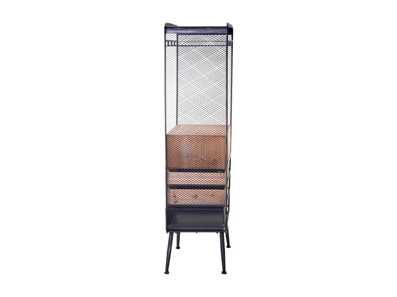 Weinregal MCW-C91, Flaschenregal Barschrank Weinständer für 10 Flaschen, Tanne Holz Vintage 157x57x38cm
