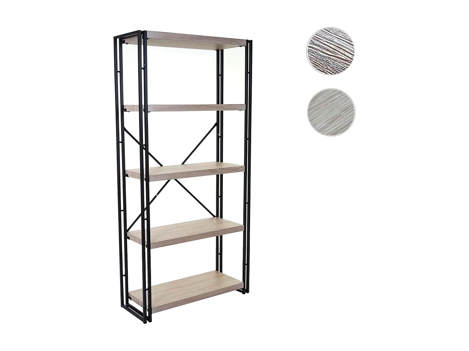 Bücherregal MCW-A27, Eiche-Optik