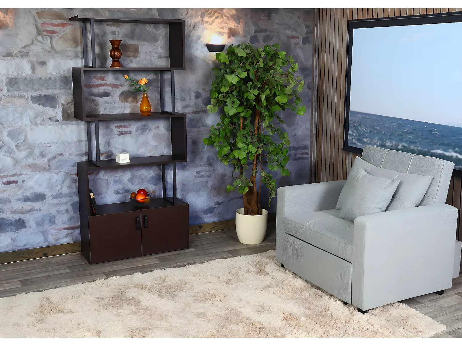 Étagère à livres MCW-A27,  brun foncé