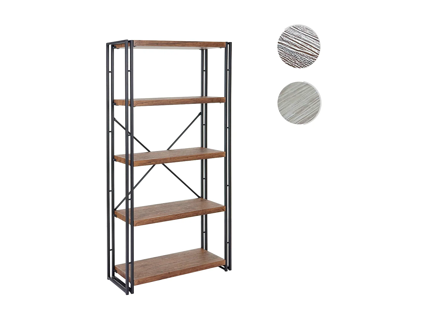 Boekenkast MCW-A27,  Wild eiken look