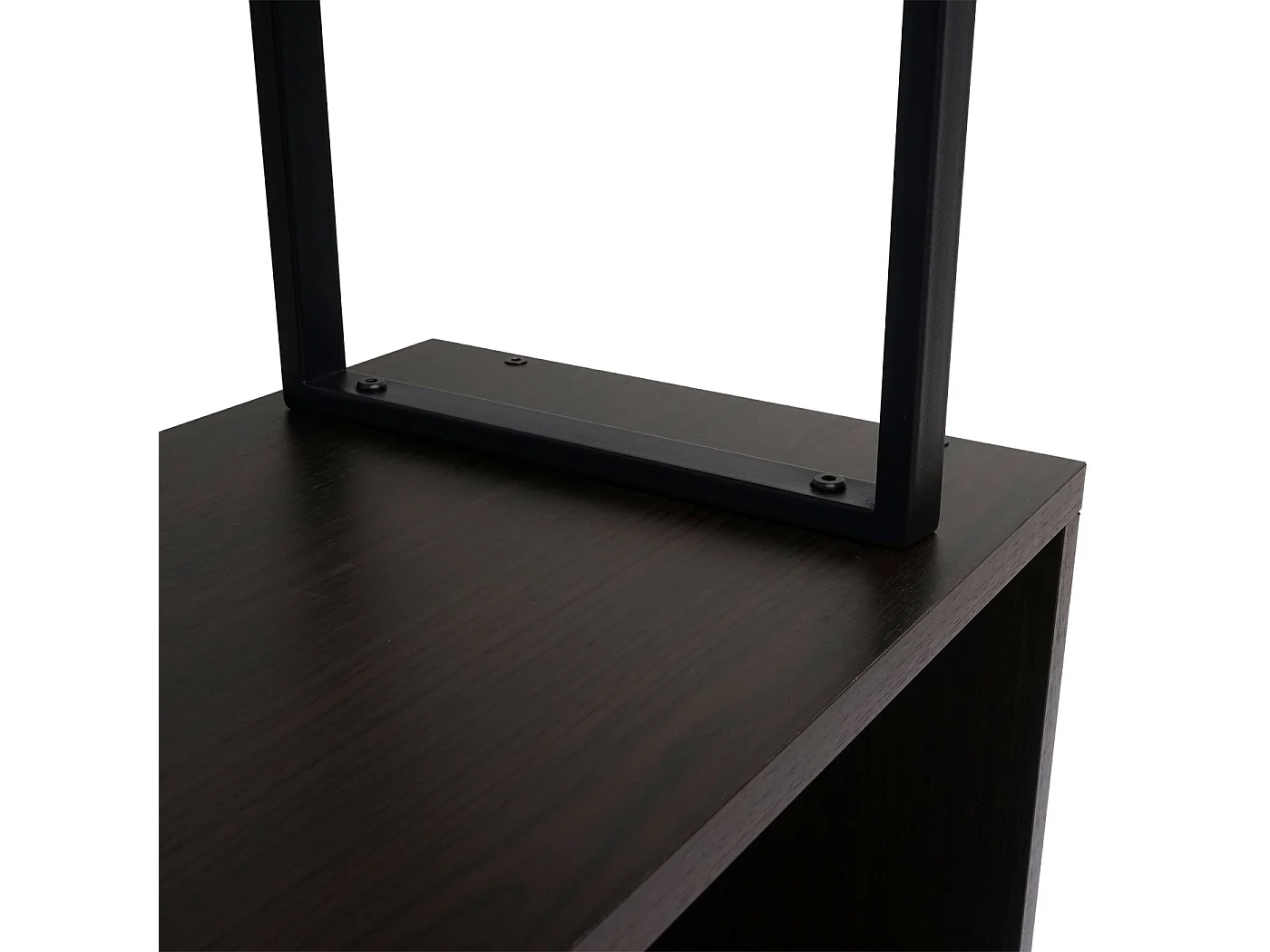 Étagère à livres MCW-A27,  marron foncé, métal noir