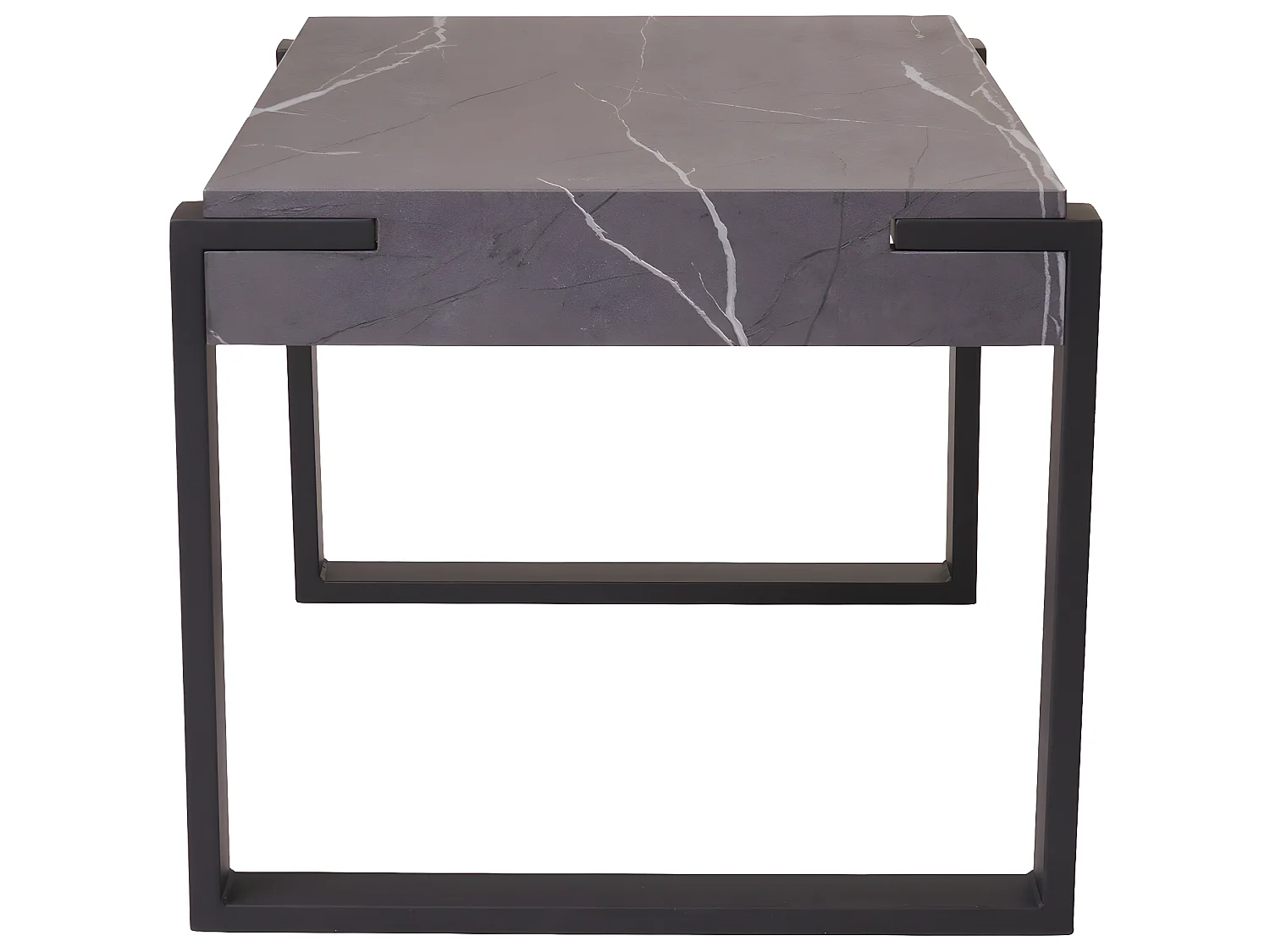 Table d'appoint MCW-L53,  aspect marbre gris