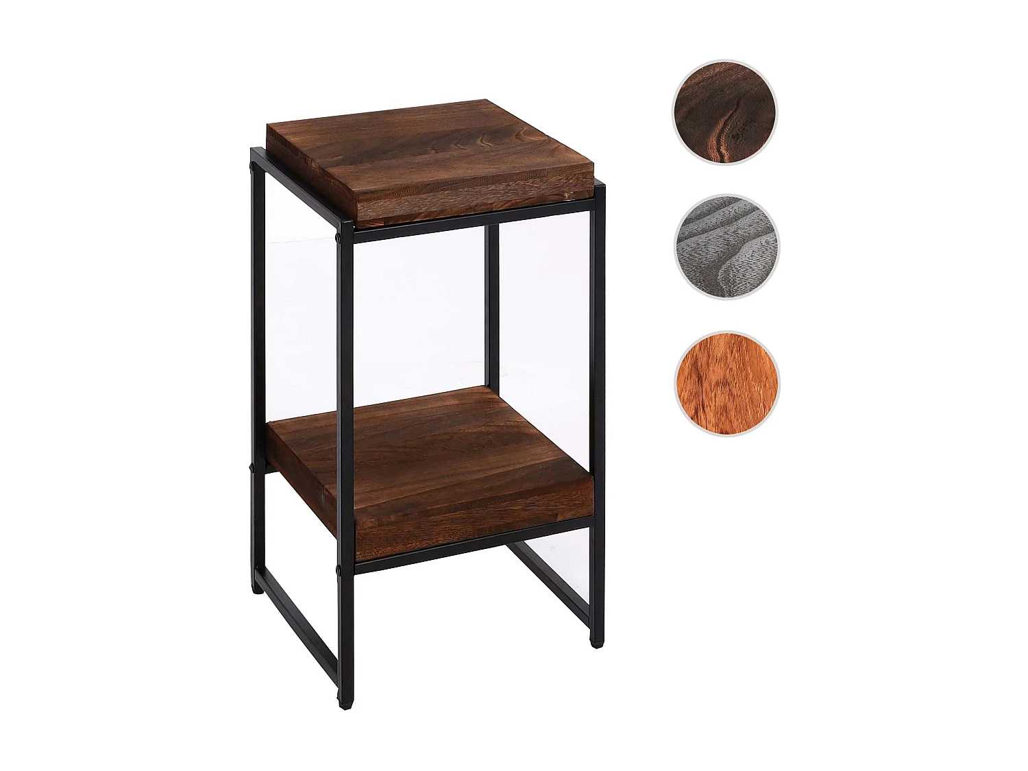 Flower table MCW-K71,  dark brown, 61cm