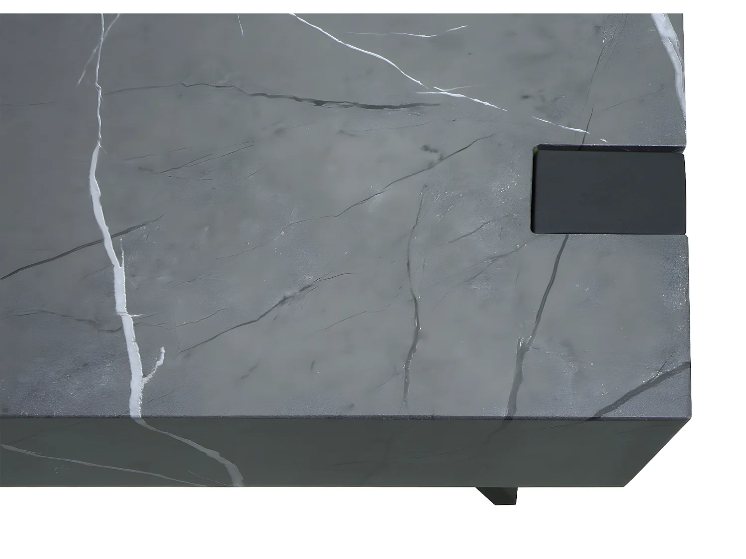 Mesa auxiliar MCW-L54,  aspecto mármol gris