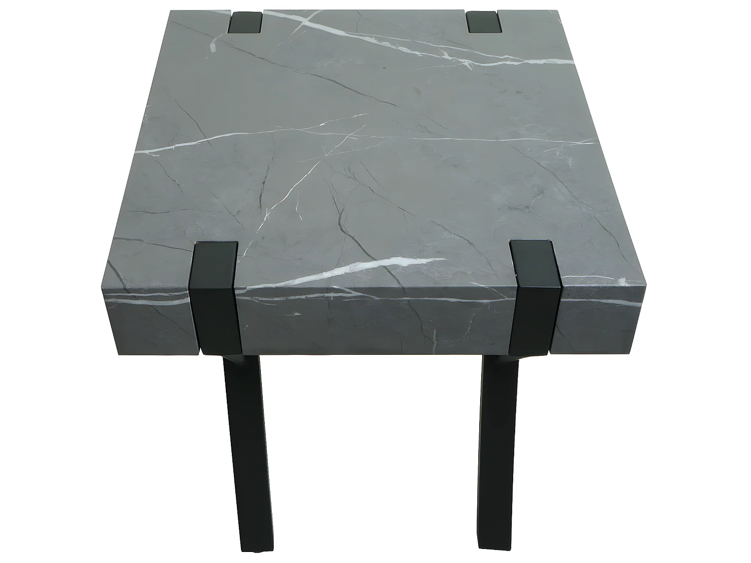 Mesa auxiliar MCW-L54,  aspecto mármol gris