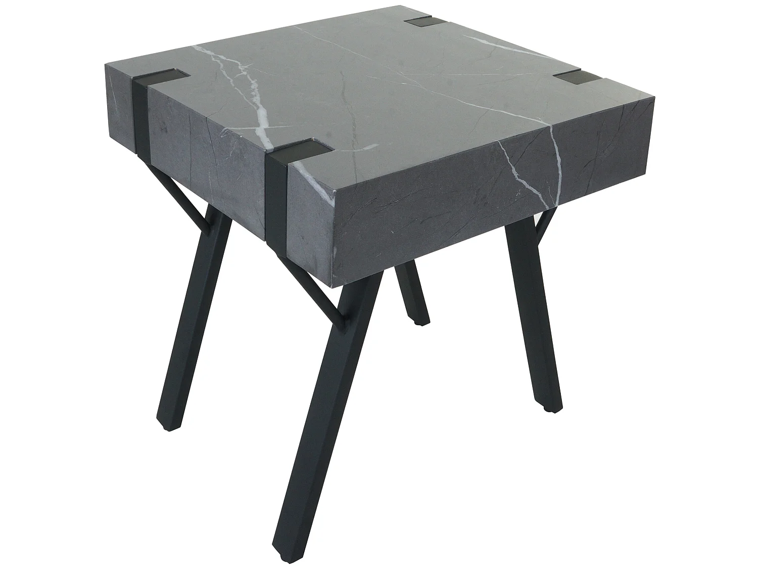 Table d'appoint MCW-L54,  aspect marbre gris