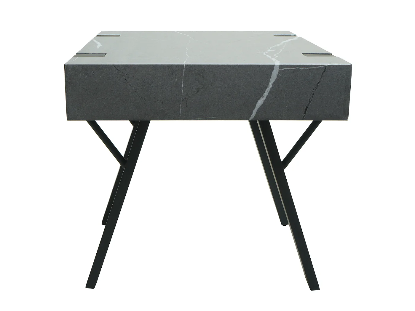 Stolik boczny MCW-L54,  marmurowy wygląd szary