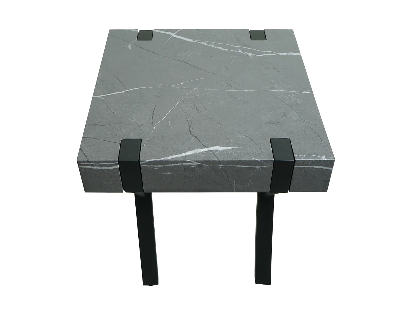 Stolik boczny MCW-L54,  marmurowy wygląd szary