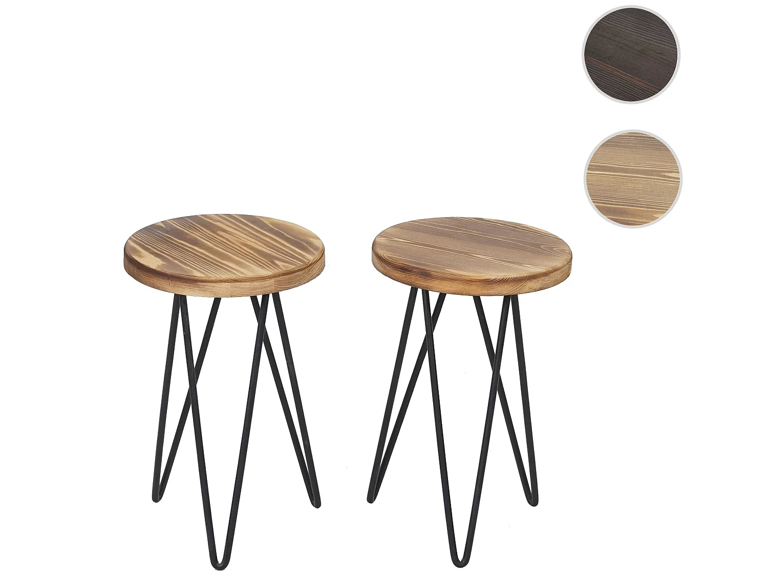 Mesa auxiliar MCW-A80 (set de 2),  color natural