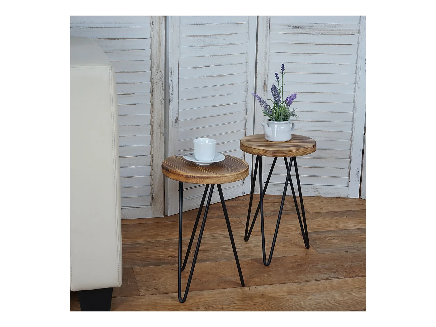 Bijzettafel MCW-A80 (set van 2),  natuurlijke kleur