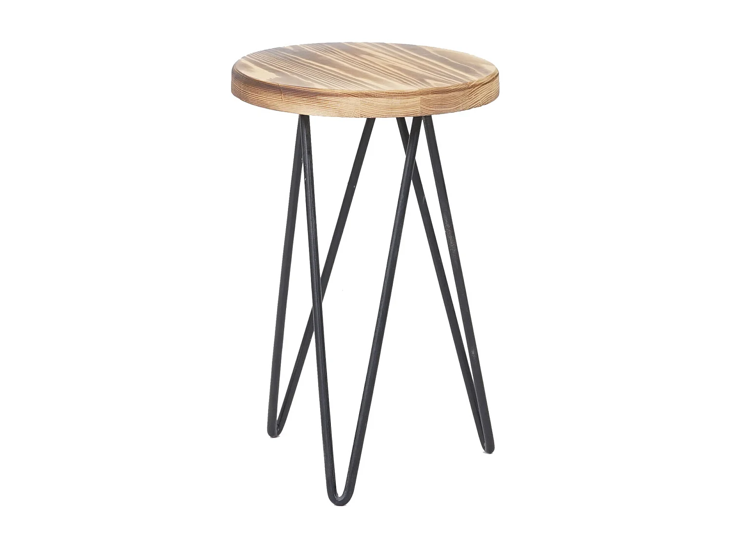 Table d'appoint MCW-A80 (lot de 2), 2x table d'appoint MCW-A80, table de nuit, design industriel, bois véritable, Ø35cm