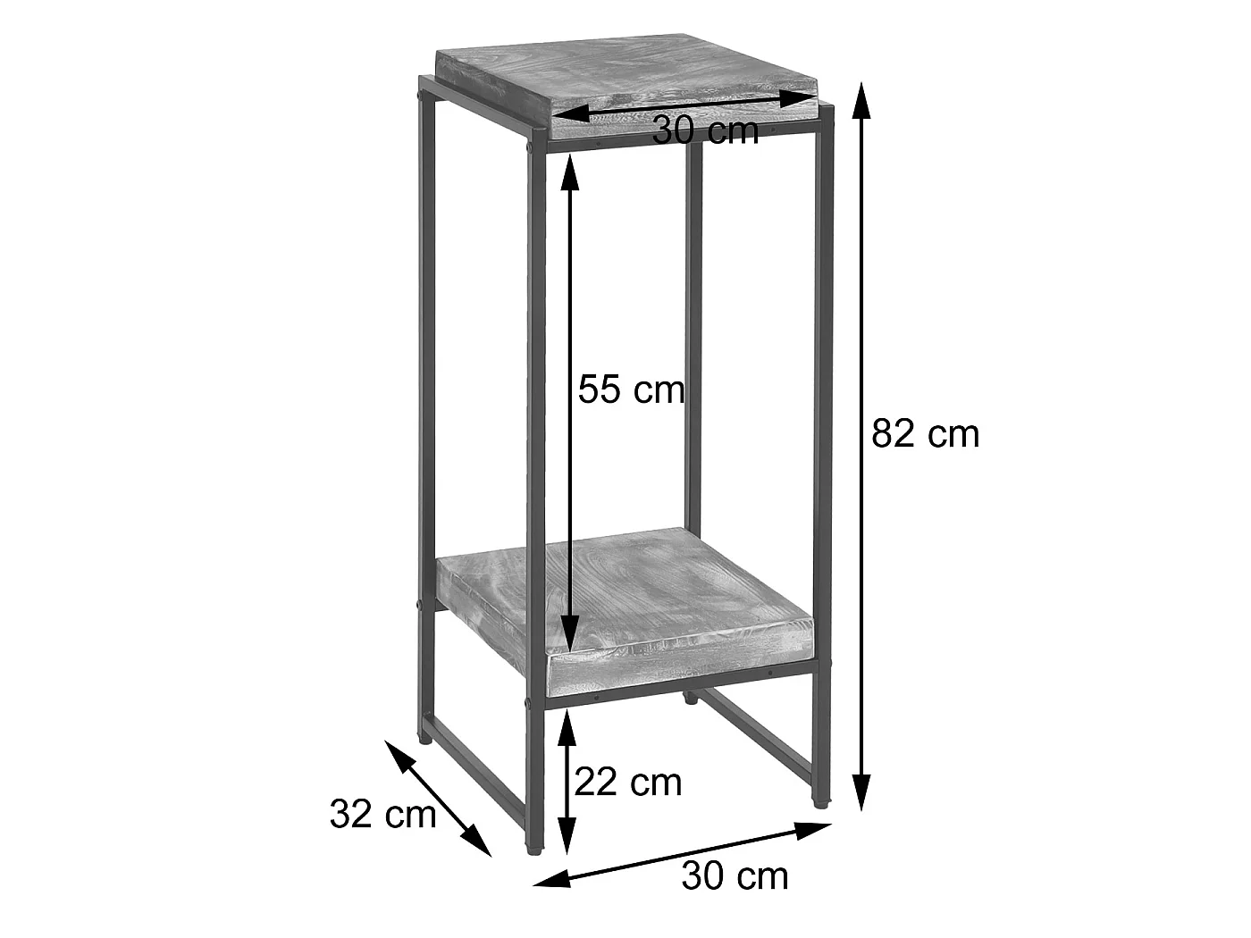 Stół kwiatowy MCW-K71,  ciemnoszary, 82 cm