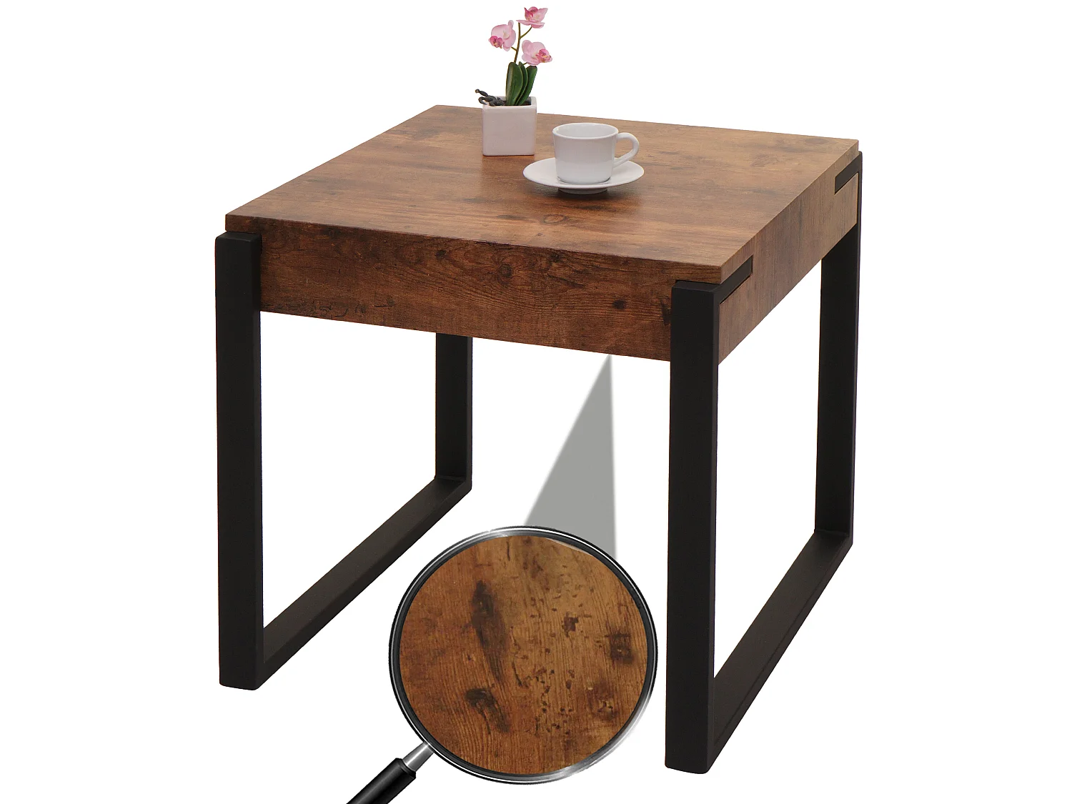 Table d'appoint MCW-L53,  chêne sauvage foncé