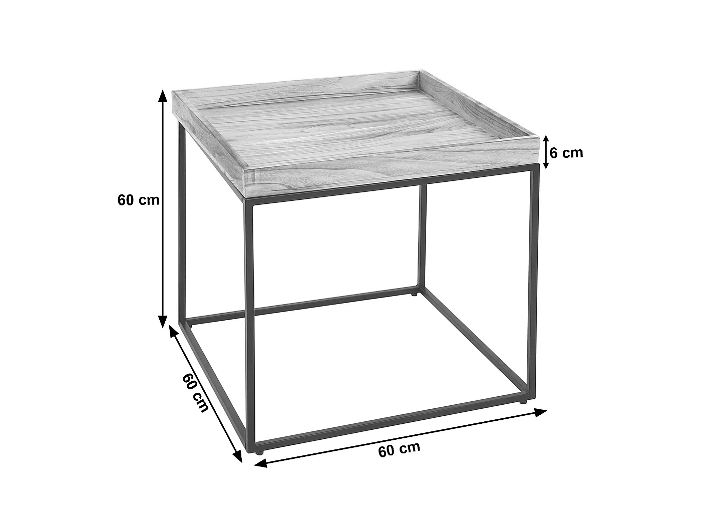 Stolik boczny MCW-K71,  ciemnoszary