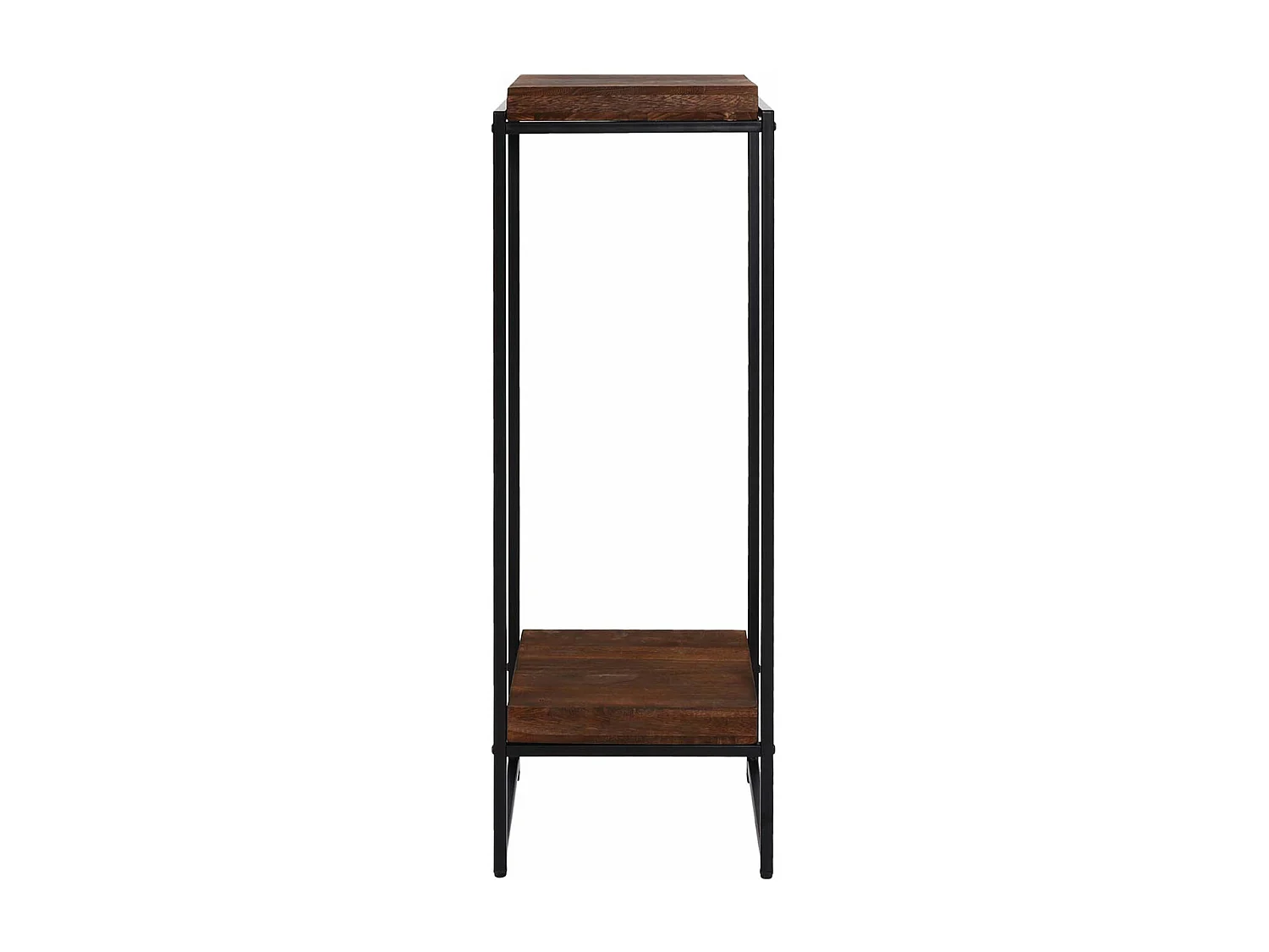 Scaffale portavasi 2 ripiani decorativo da interno MCW-K71 MDF legno 101cm legno scuro