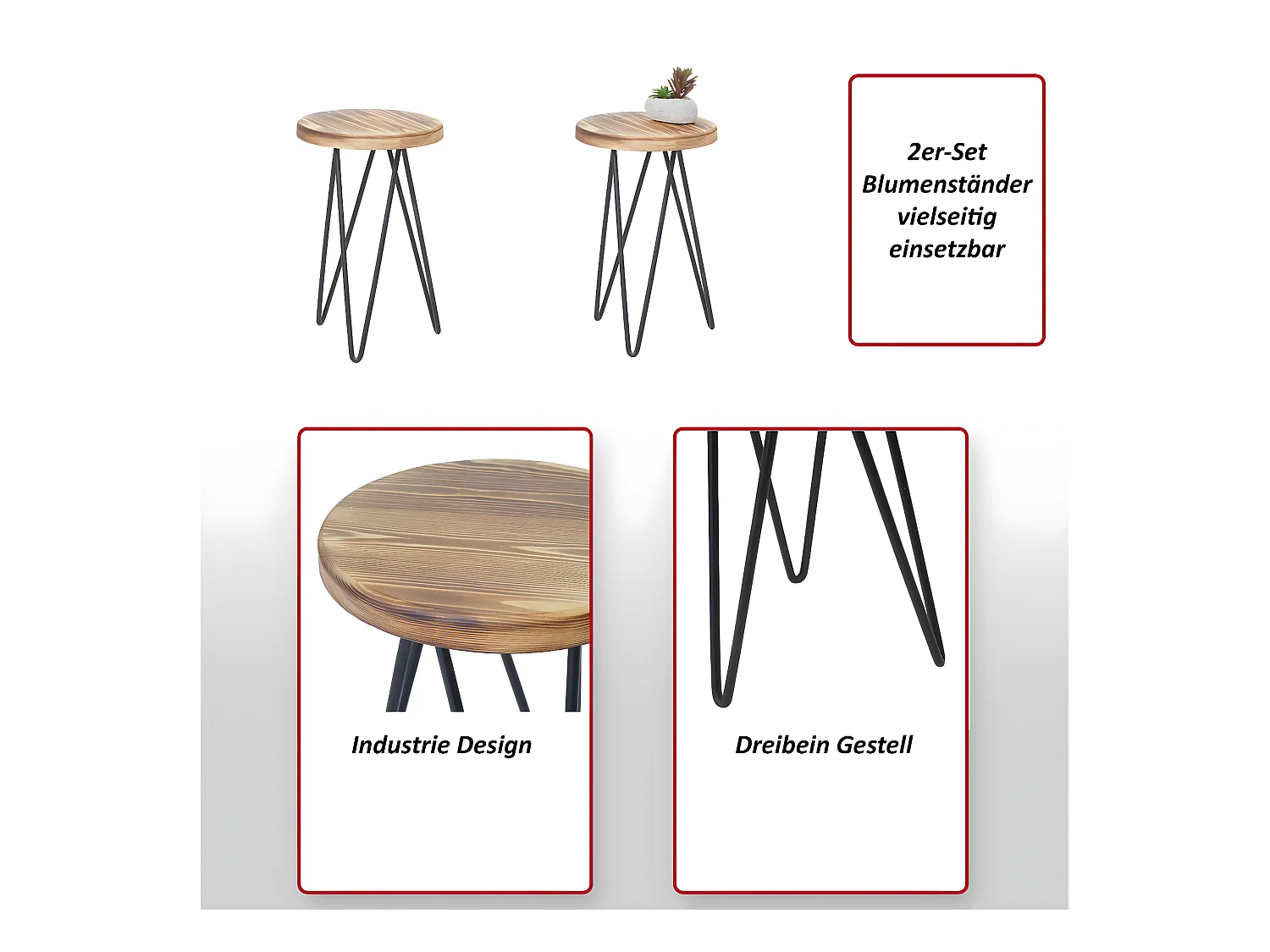Bloemenstandaard MCW-A80 (set van 2)