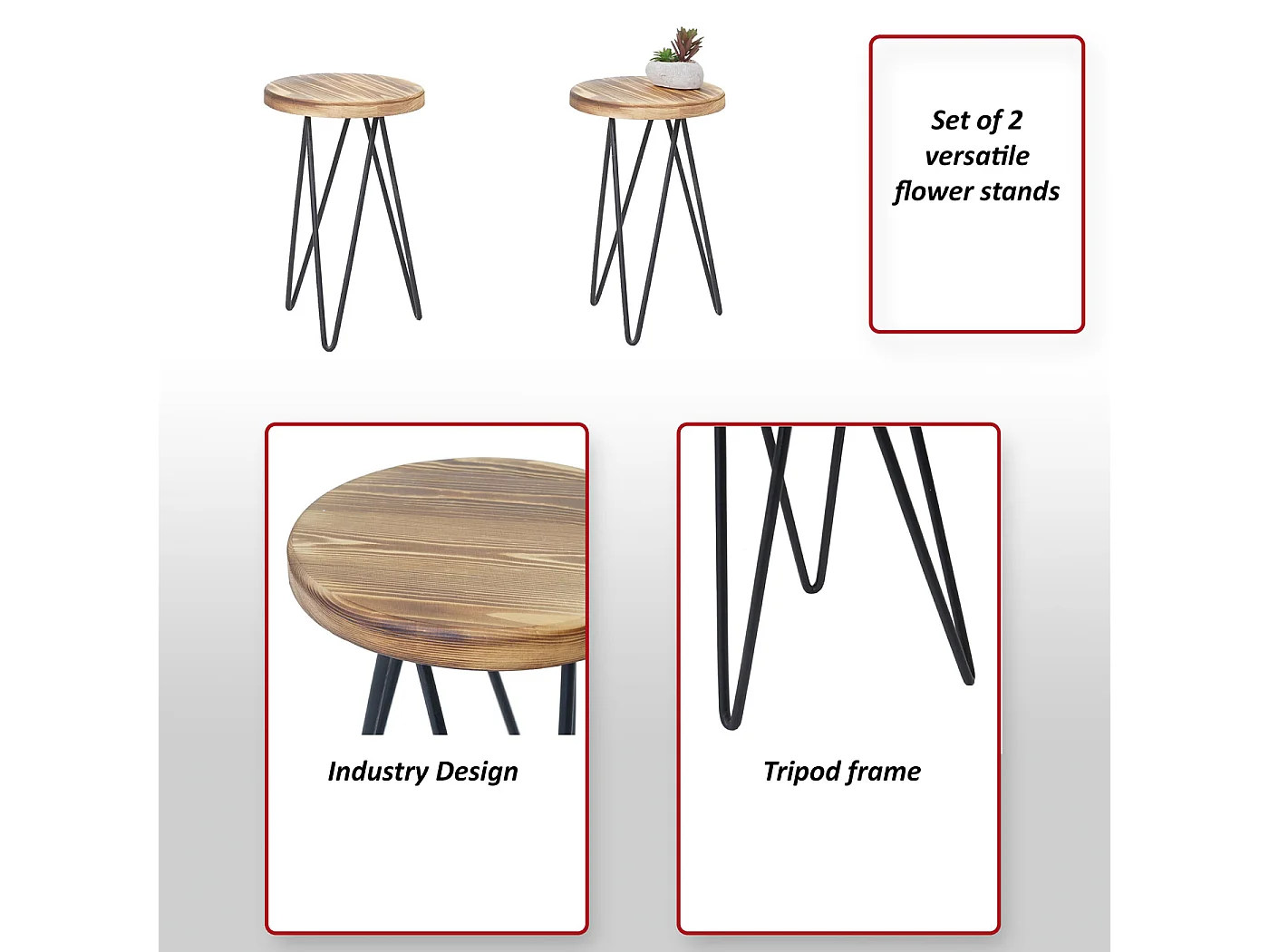 Présentoir à fleurs MCW-A80 (lot de 2)