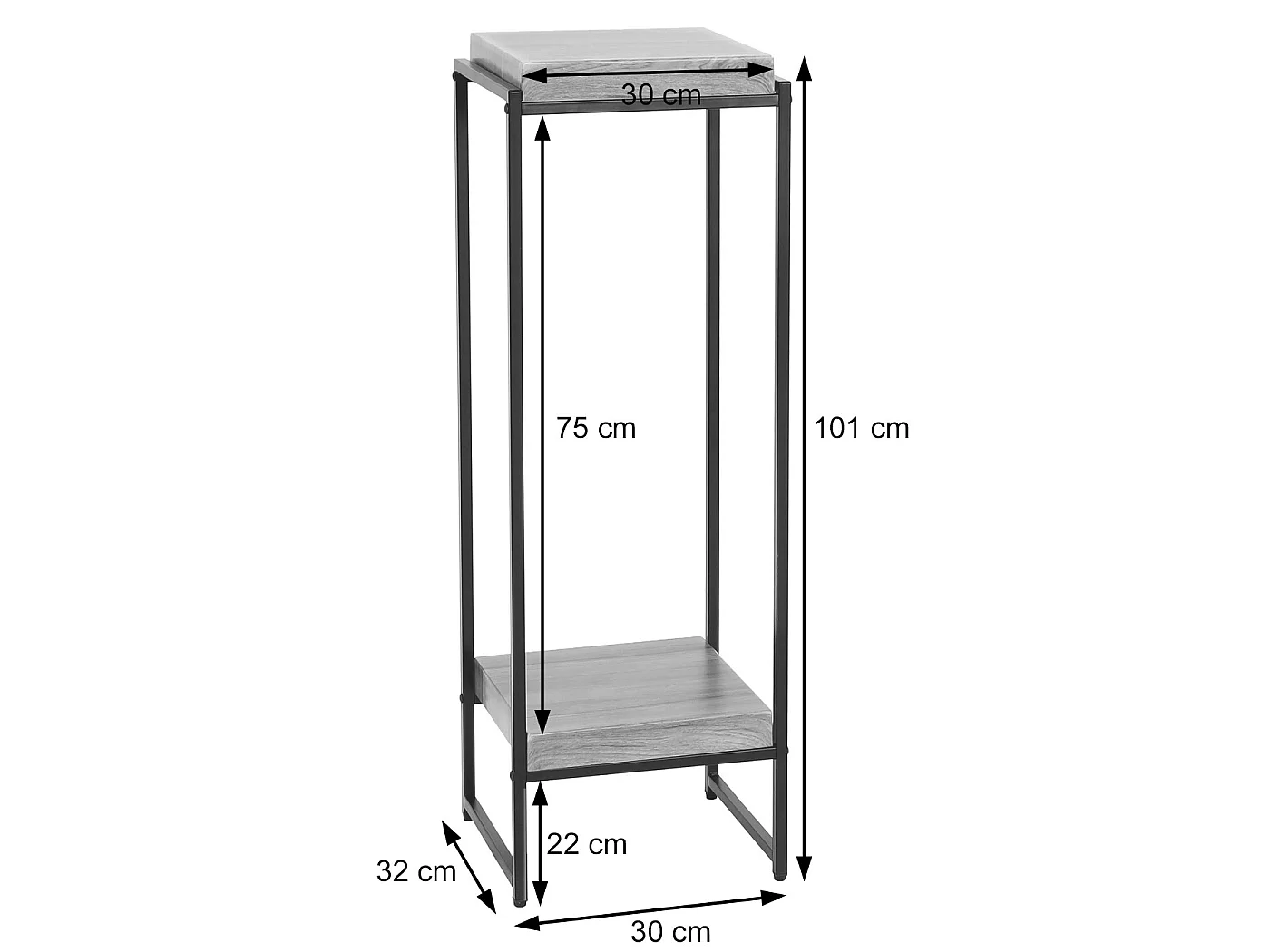 Table pour fleurs MCW-K71,  naturel, 101cm