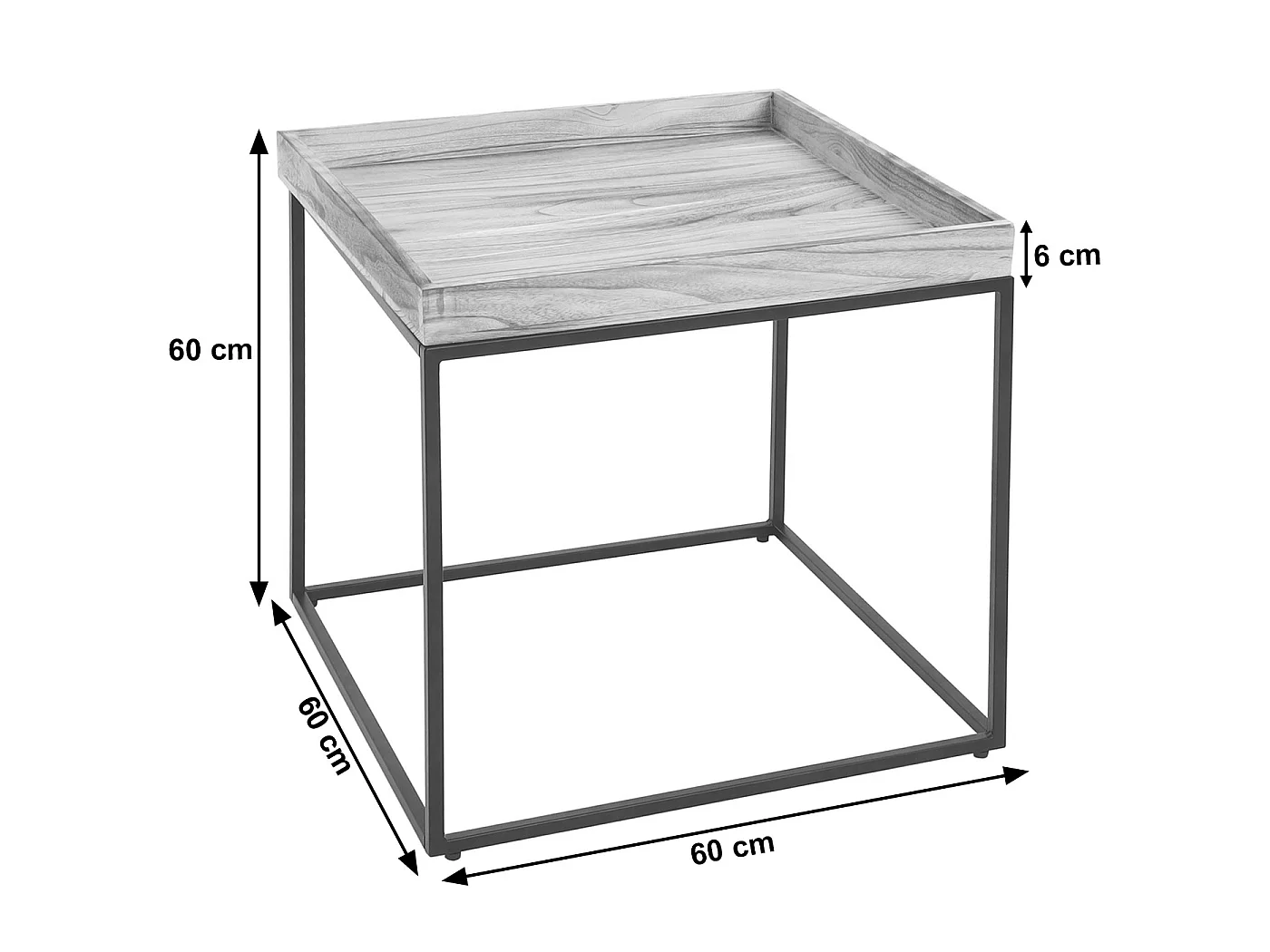 Table d'appoint MCW-K71,  brun foncé