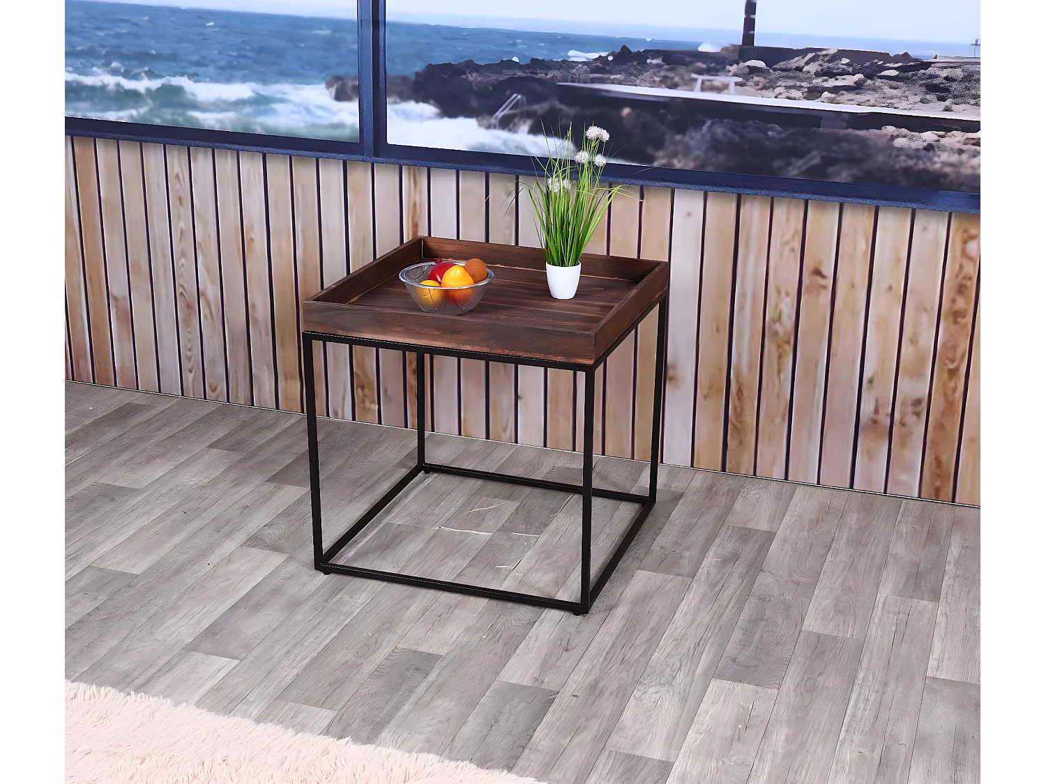 Table d'appoint MCW-K71,  brun foncé