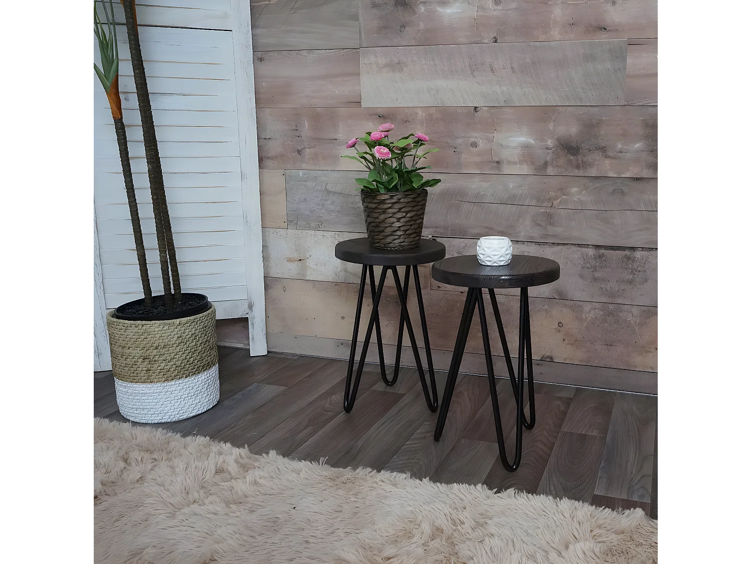 MCW-A80 bijzettafel (set van 2),  donkerbruin