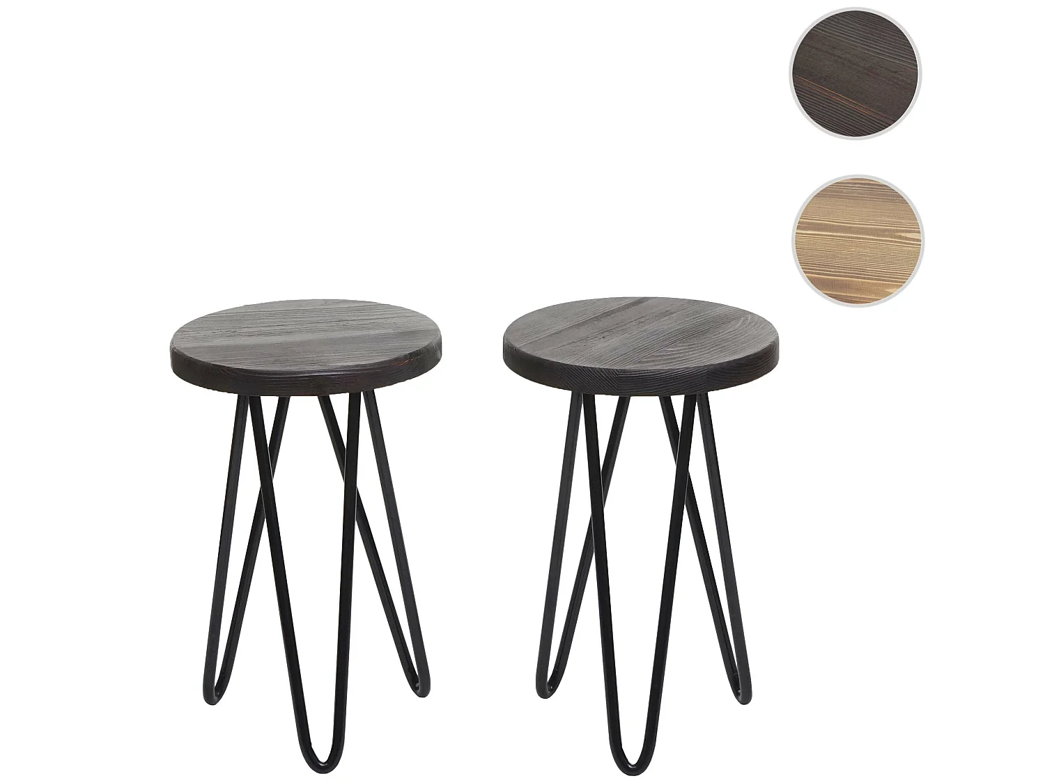 MCW-A80 bijzettafel (set van 2),  donkerbruin