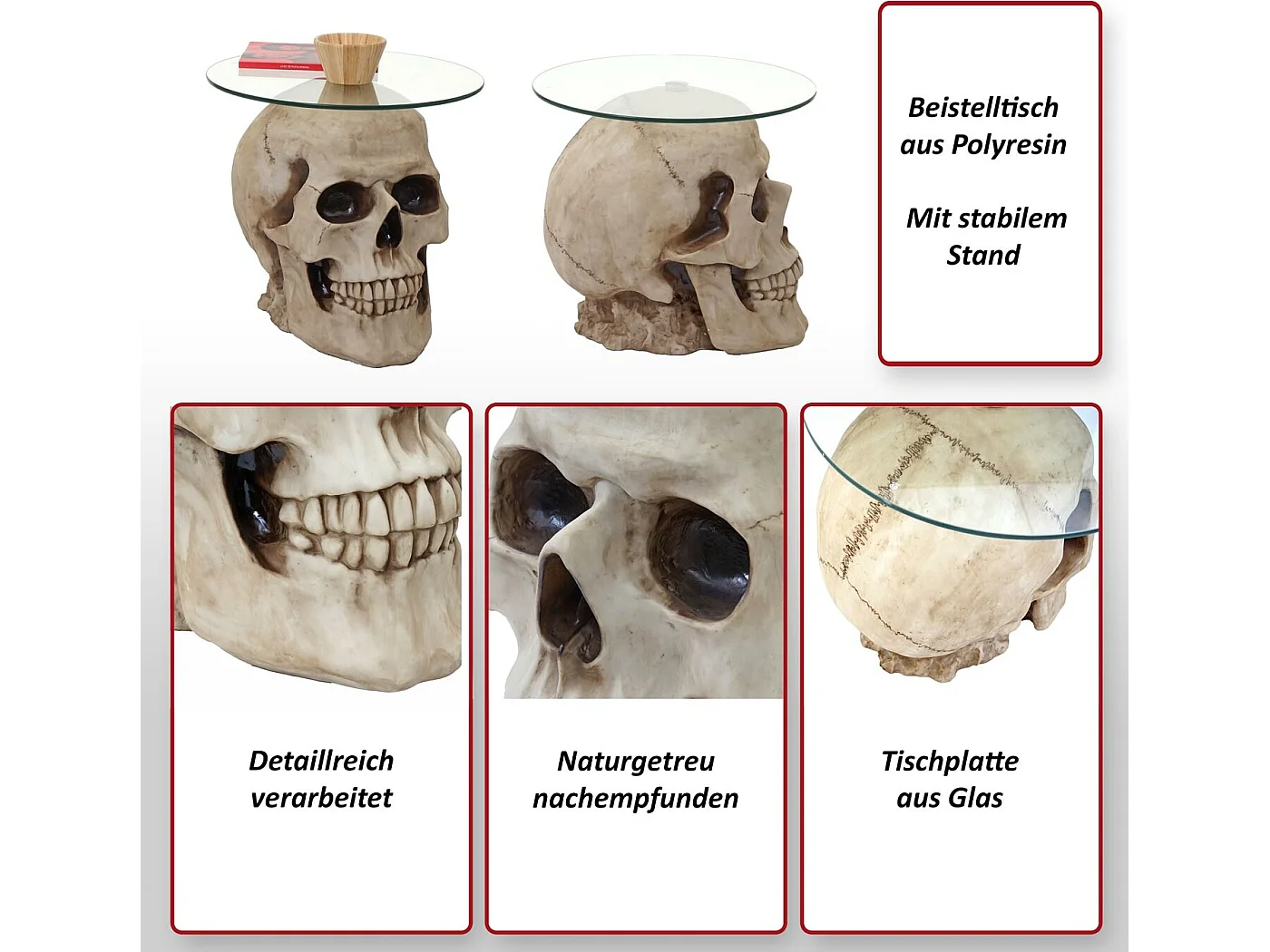 Stolik boczny czaszka MCW-A19