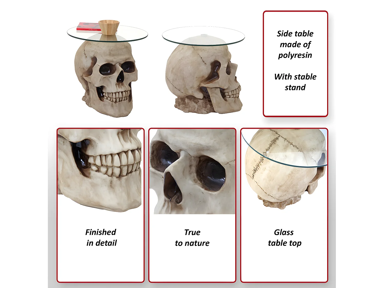 Stolik boczny czaszka MCW-A19
