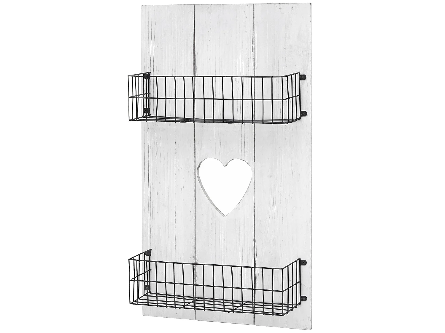Étagère murale MCW-D42 Bois massif shabby,  70x40x10cm