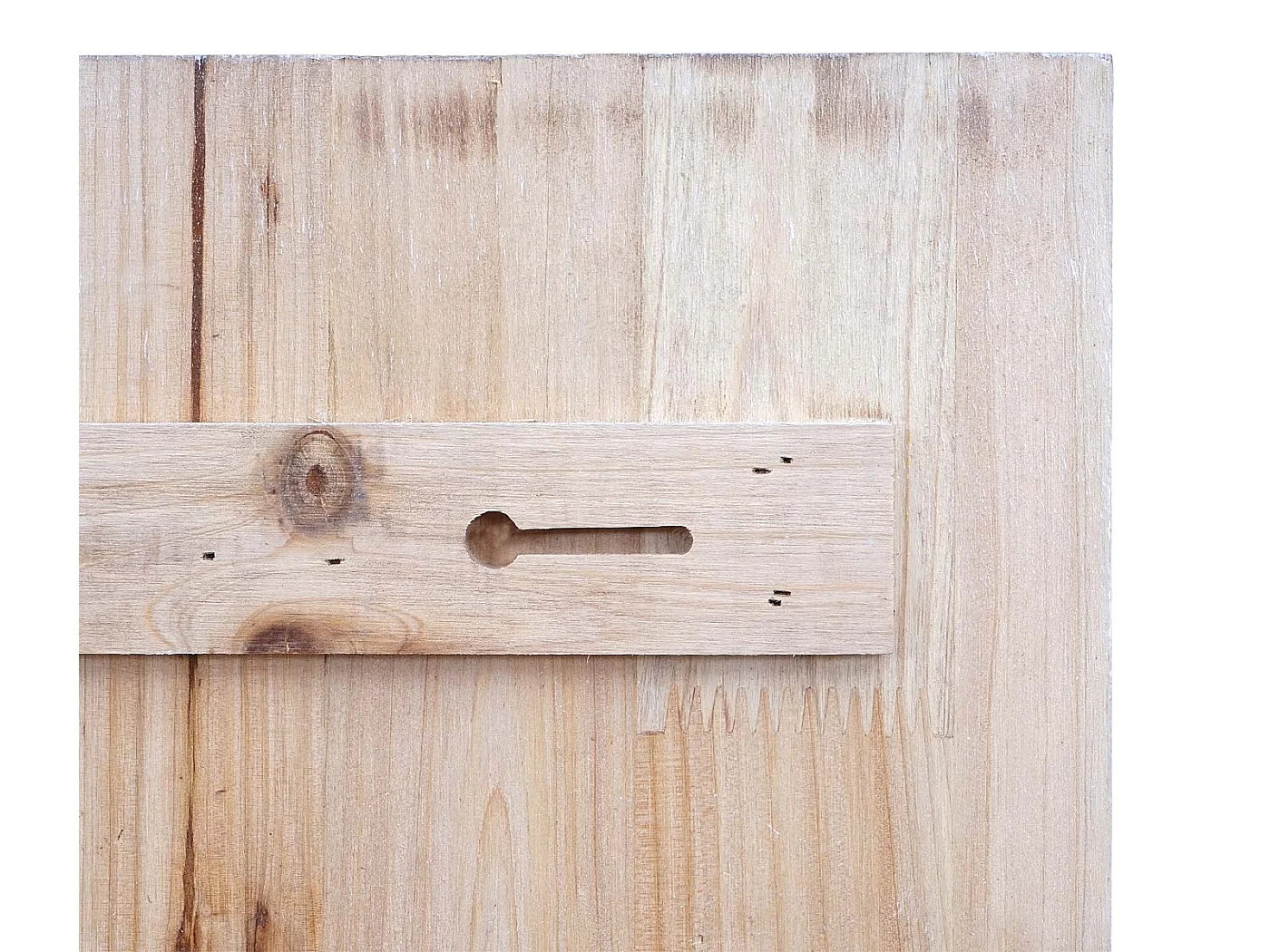 Estante de parede MCW-D42 Madeira maciça Shabby,  branco shabby, 70x40x10cm