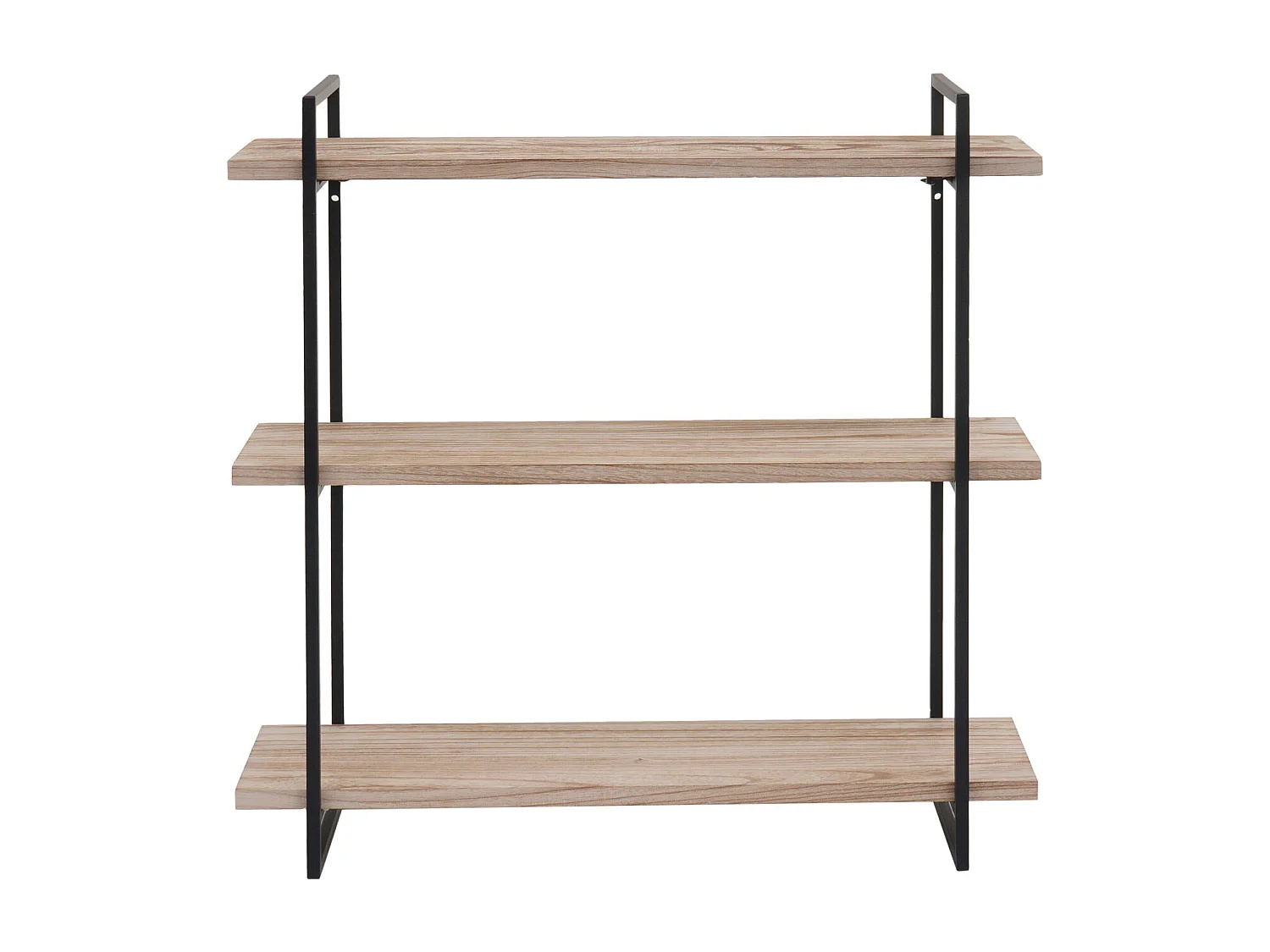Étagère murale MCW-K78,  naturel, métal noir