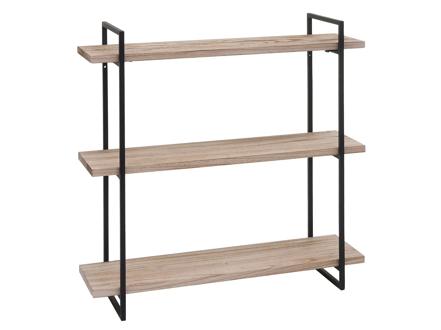 Étagère murale MCW-K78,  naturel, métal noir