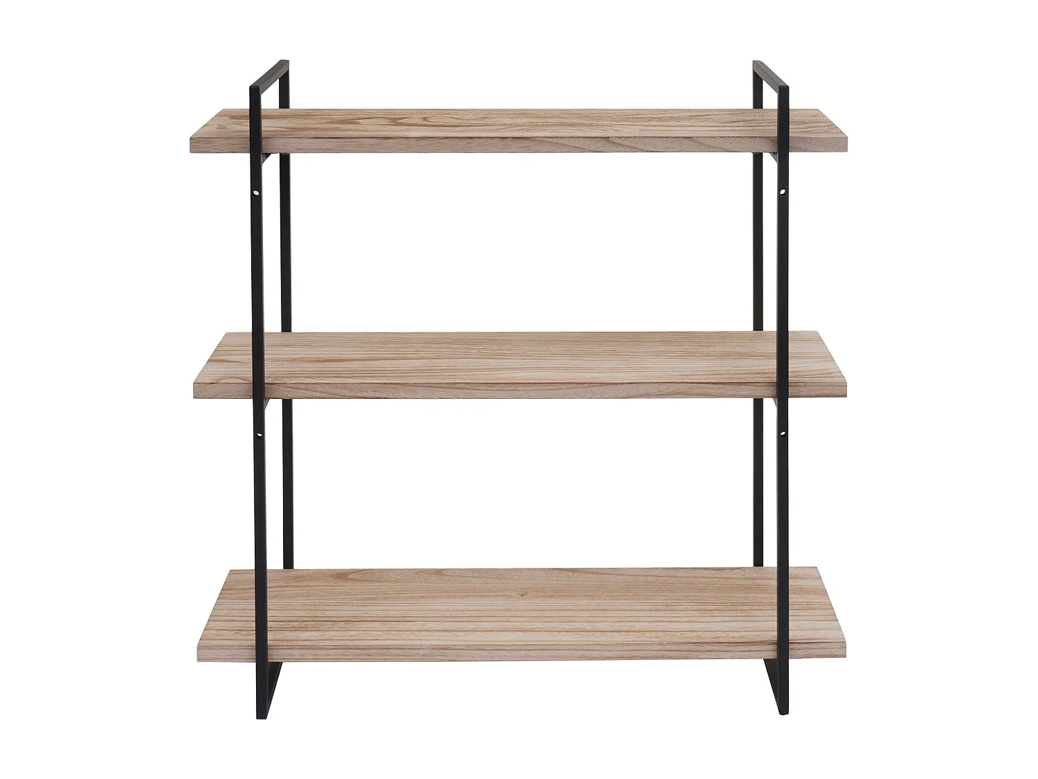 Étagère murale MCW-K78,  naturel, métal noir