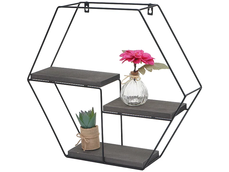 Étagère murale MCW-K76,  gris foncé