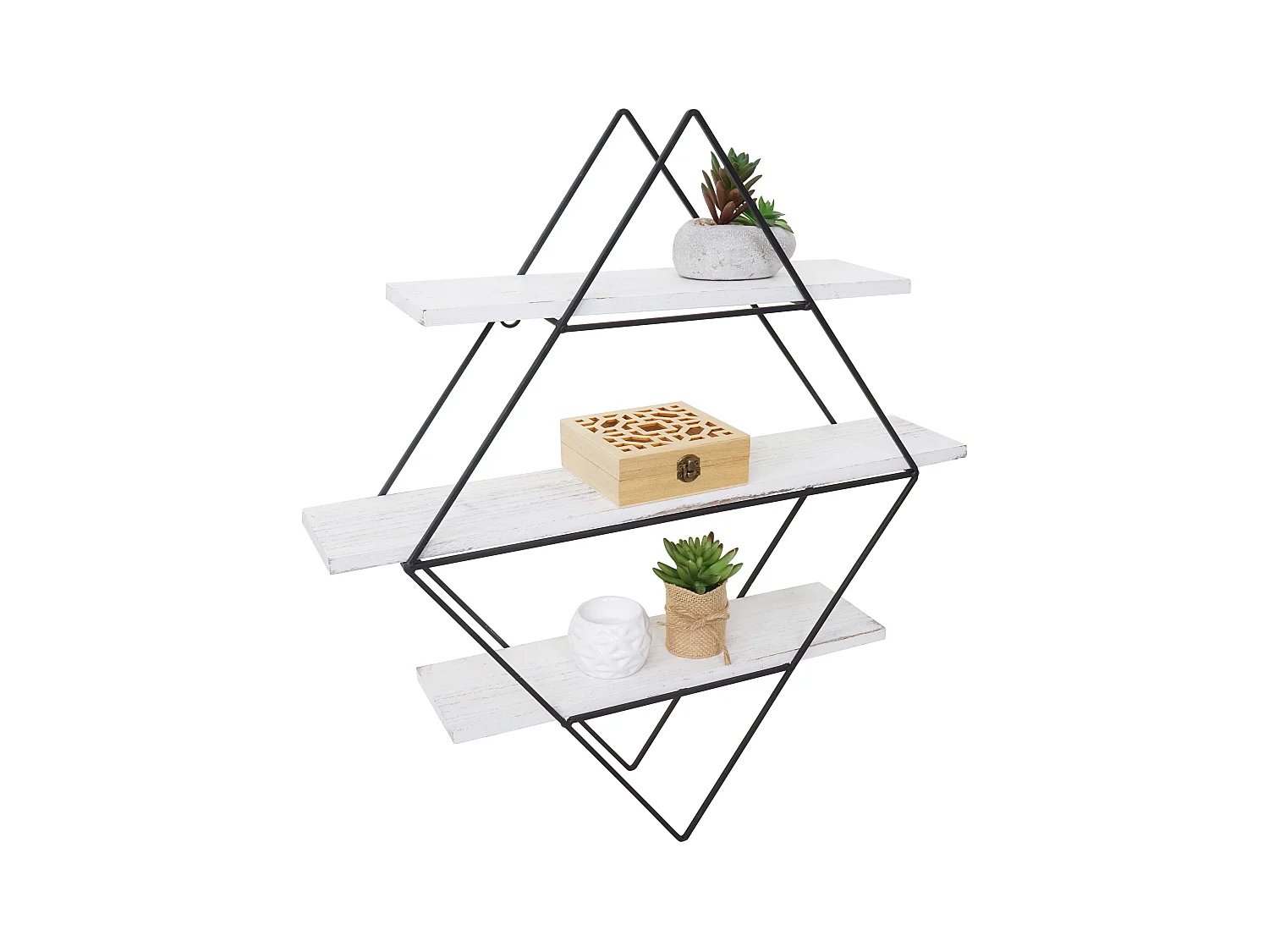 Étagère murale MCW-A80,  shabby blanc