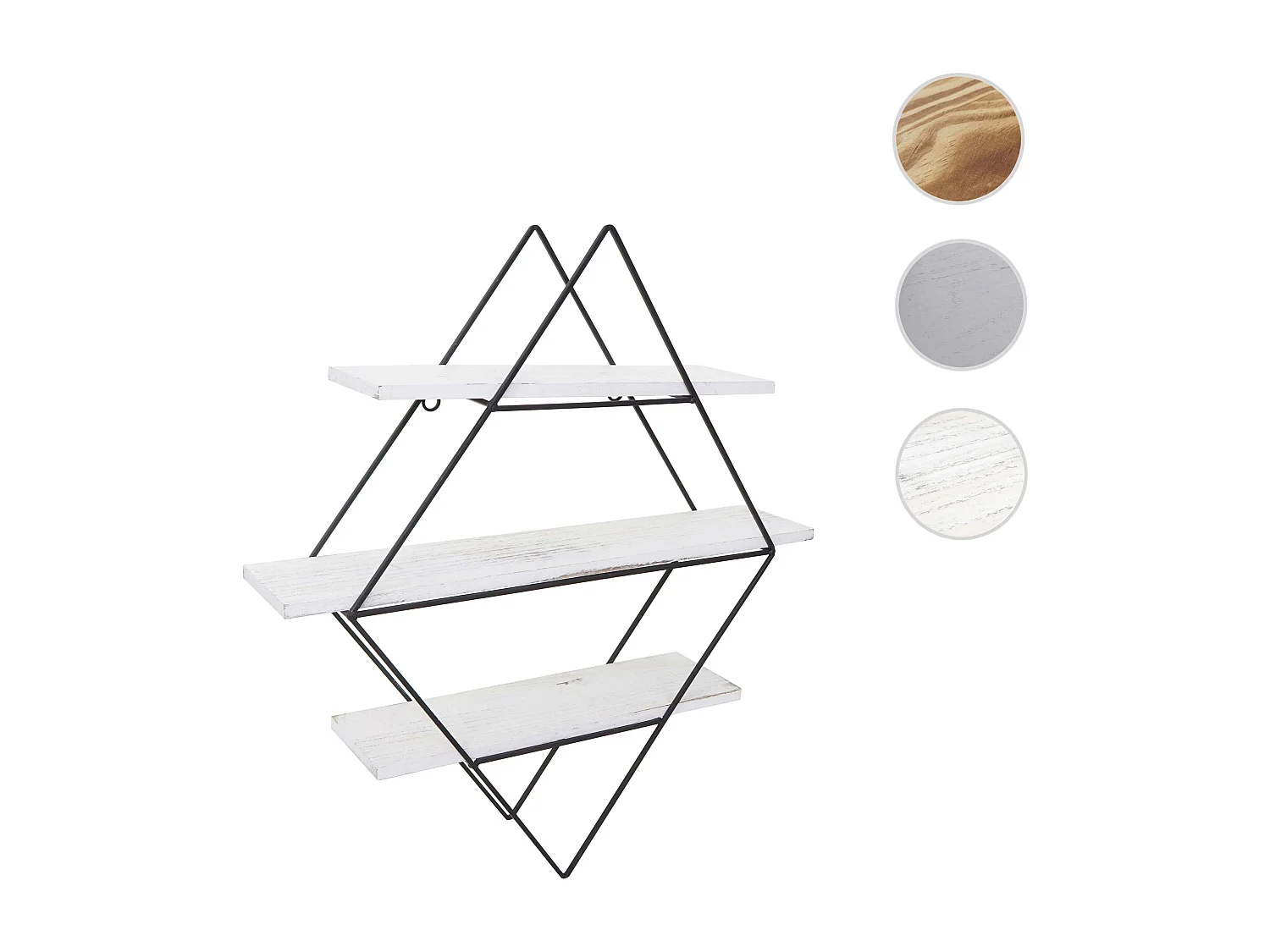 Étagère murale MCW-A80,  shabby blanc