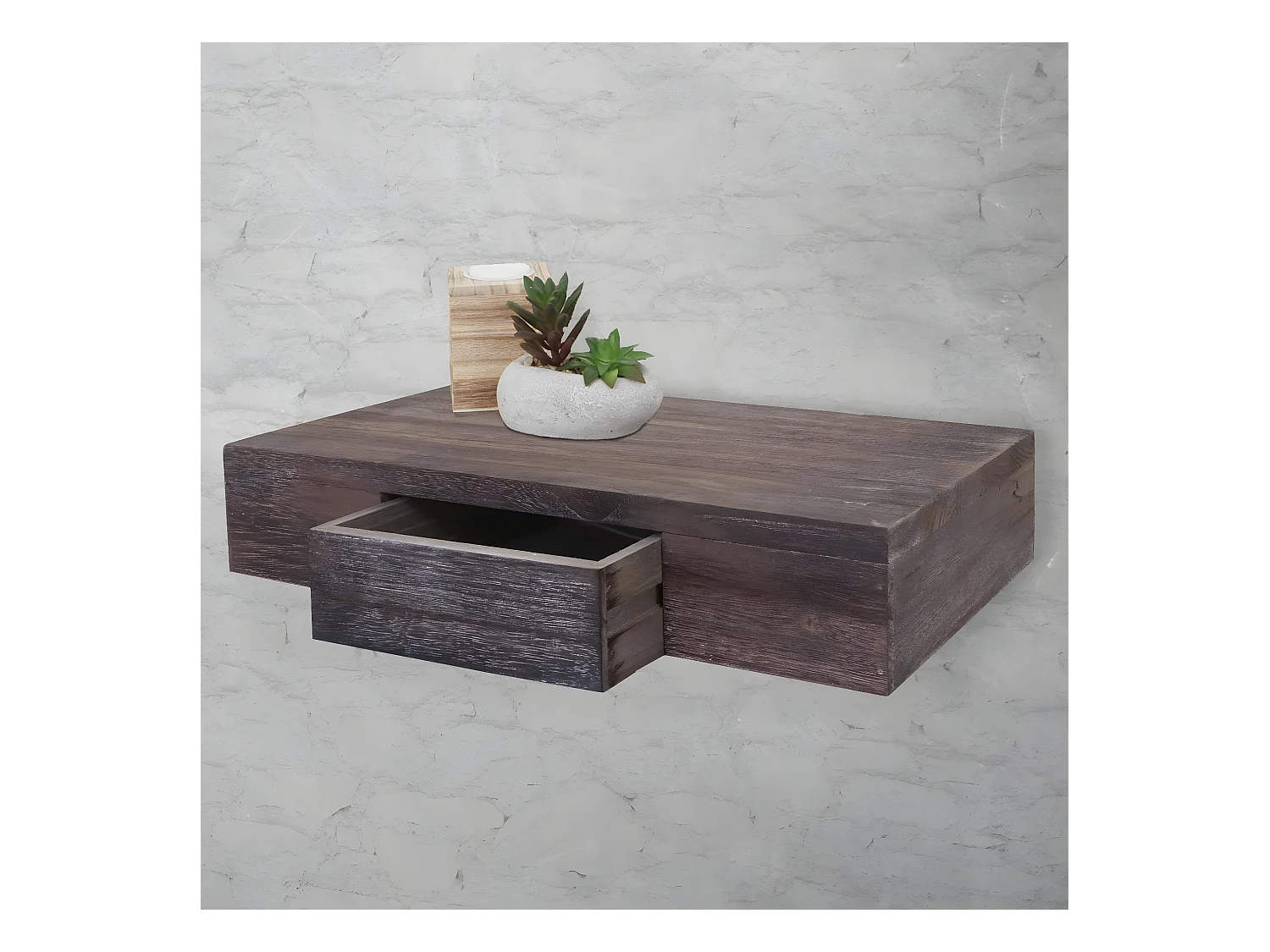 Étagère murale Cher,  brun shabby