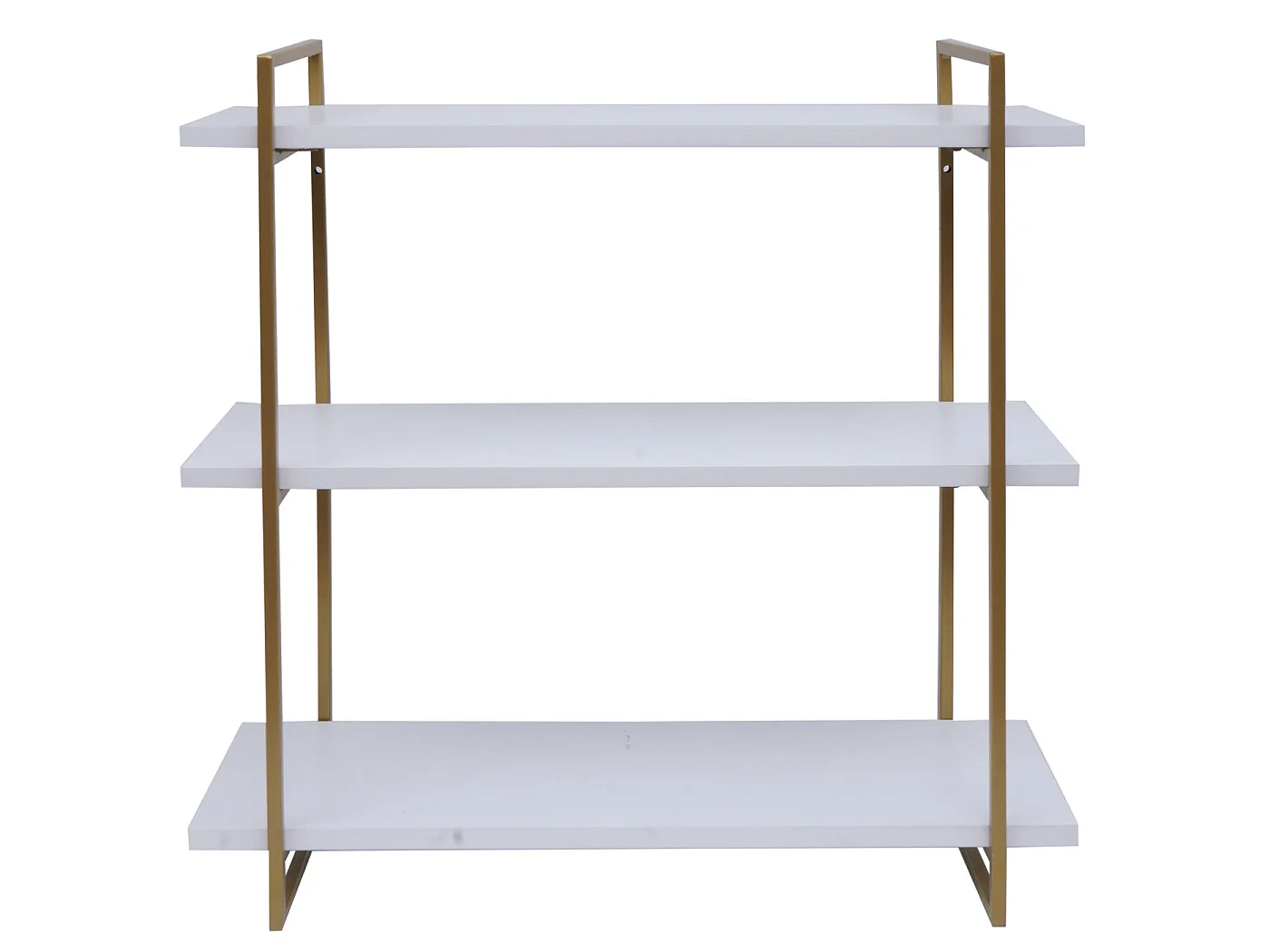 Étagère murale MCW-K78,  blanc, métal doré