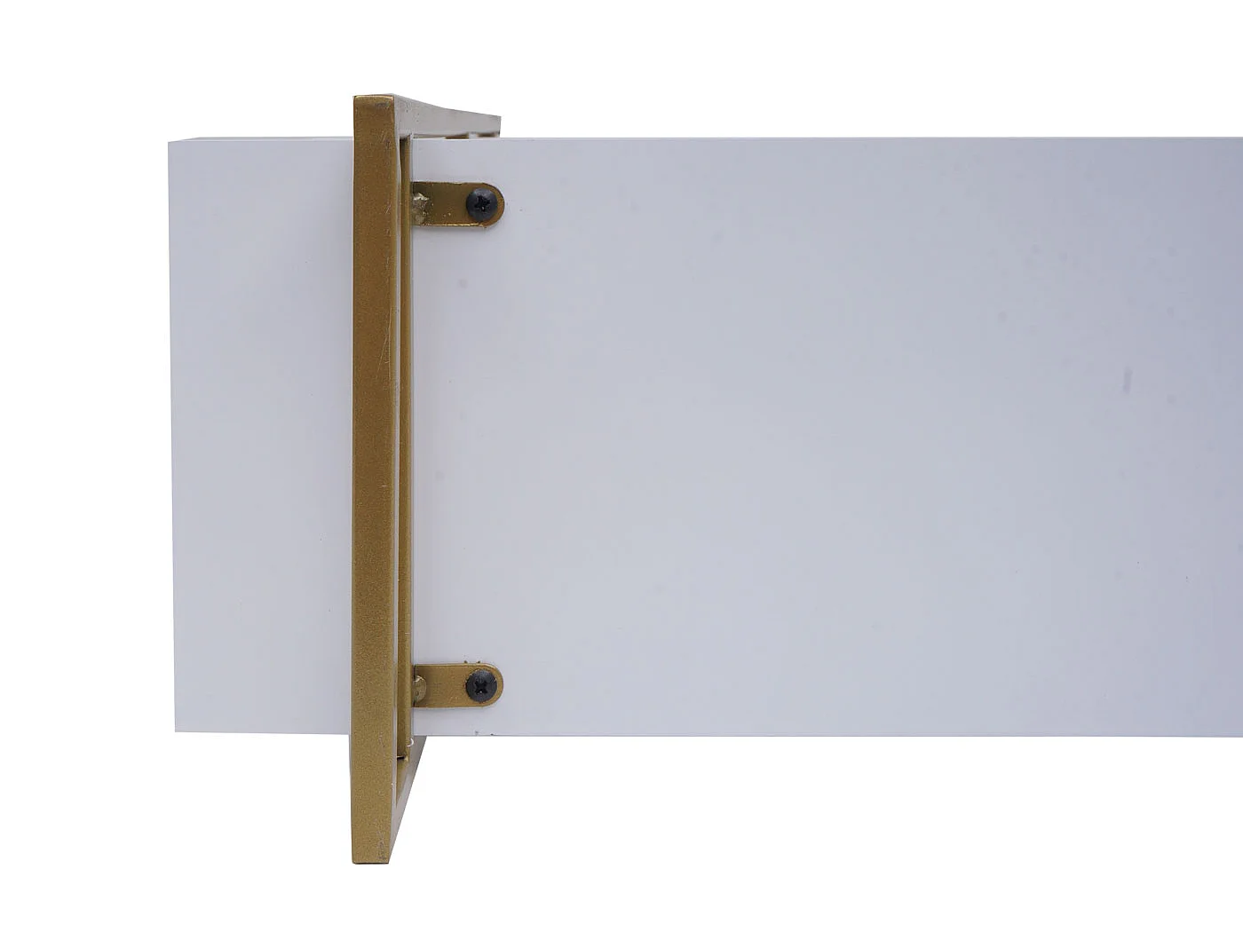 Étagère murale MCW-K78,  blanc, métal doré