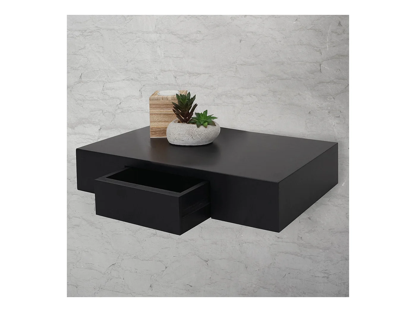 Estantería de pared Cher,  negro