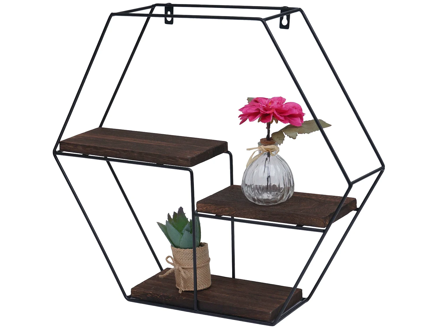 Étagère murale MCW-K76,  brun foncé