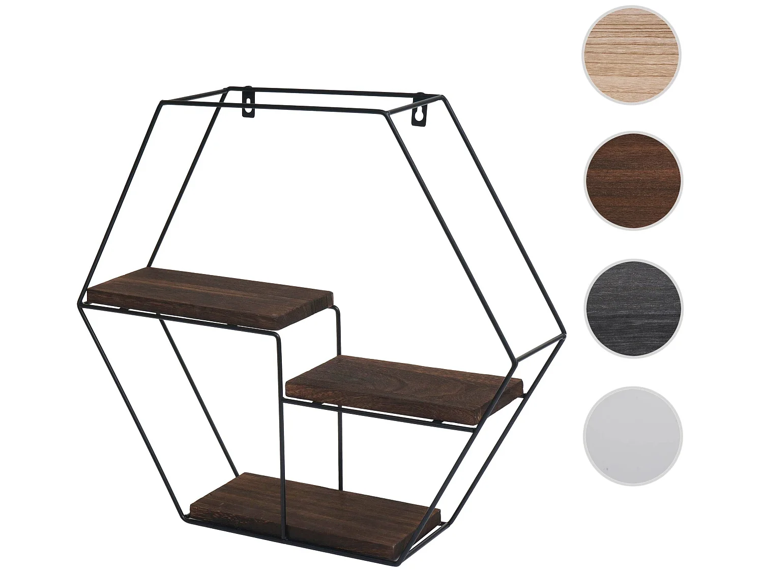 Étagère murale MCW-K76,  brun foncé