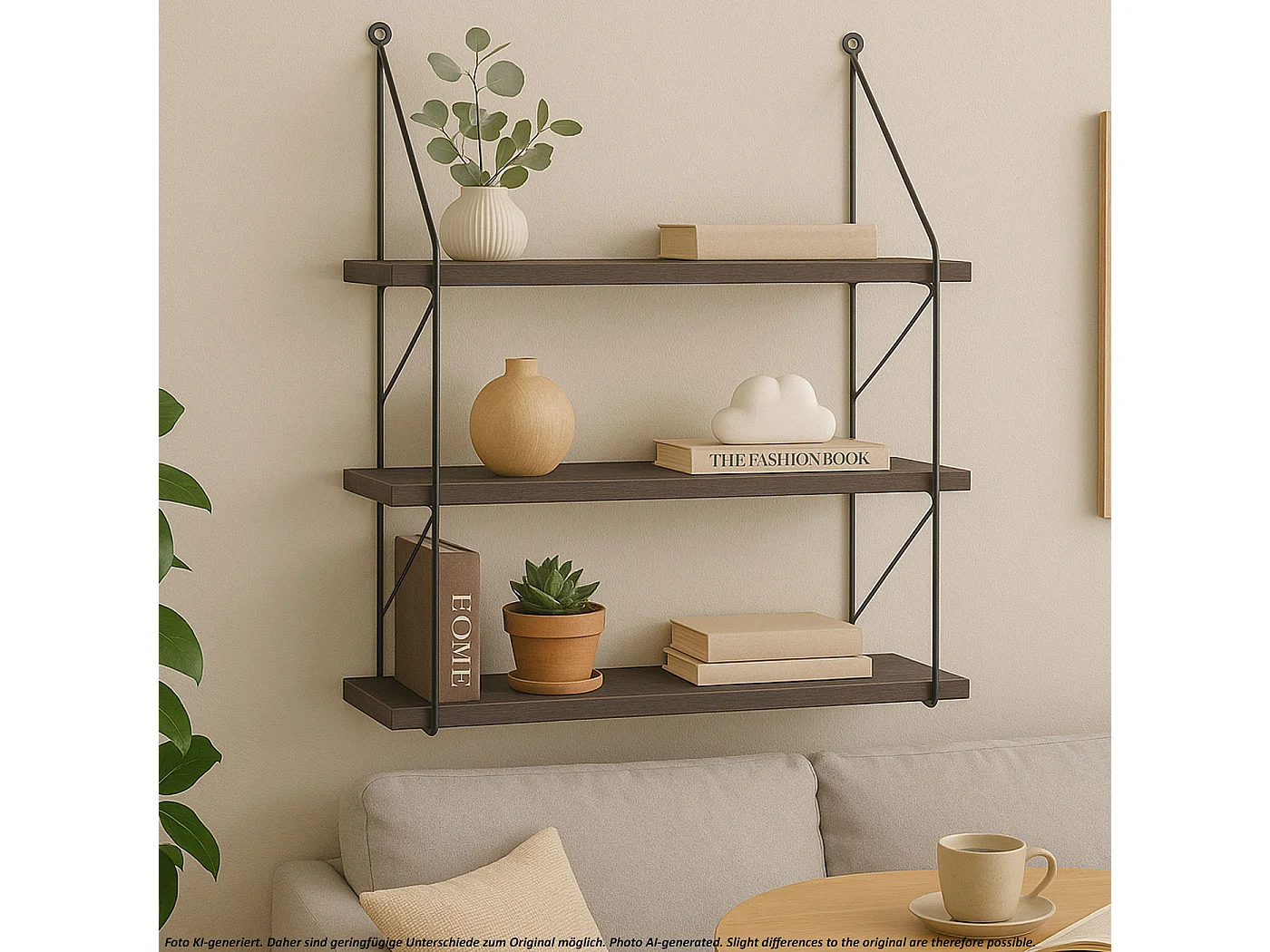 Wandregal MCW-K78, Dunkelbraun