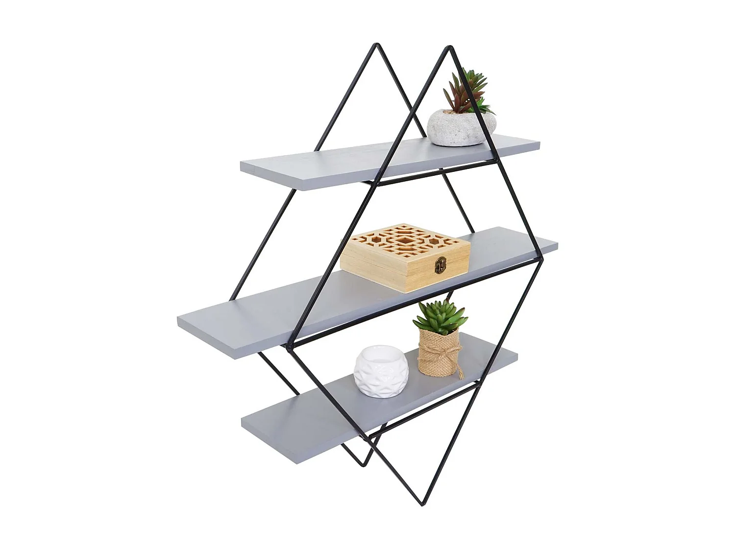 Wandplank MCW-A80,  grijs-blauw