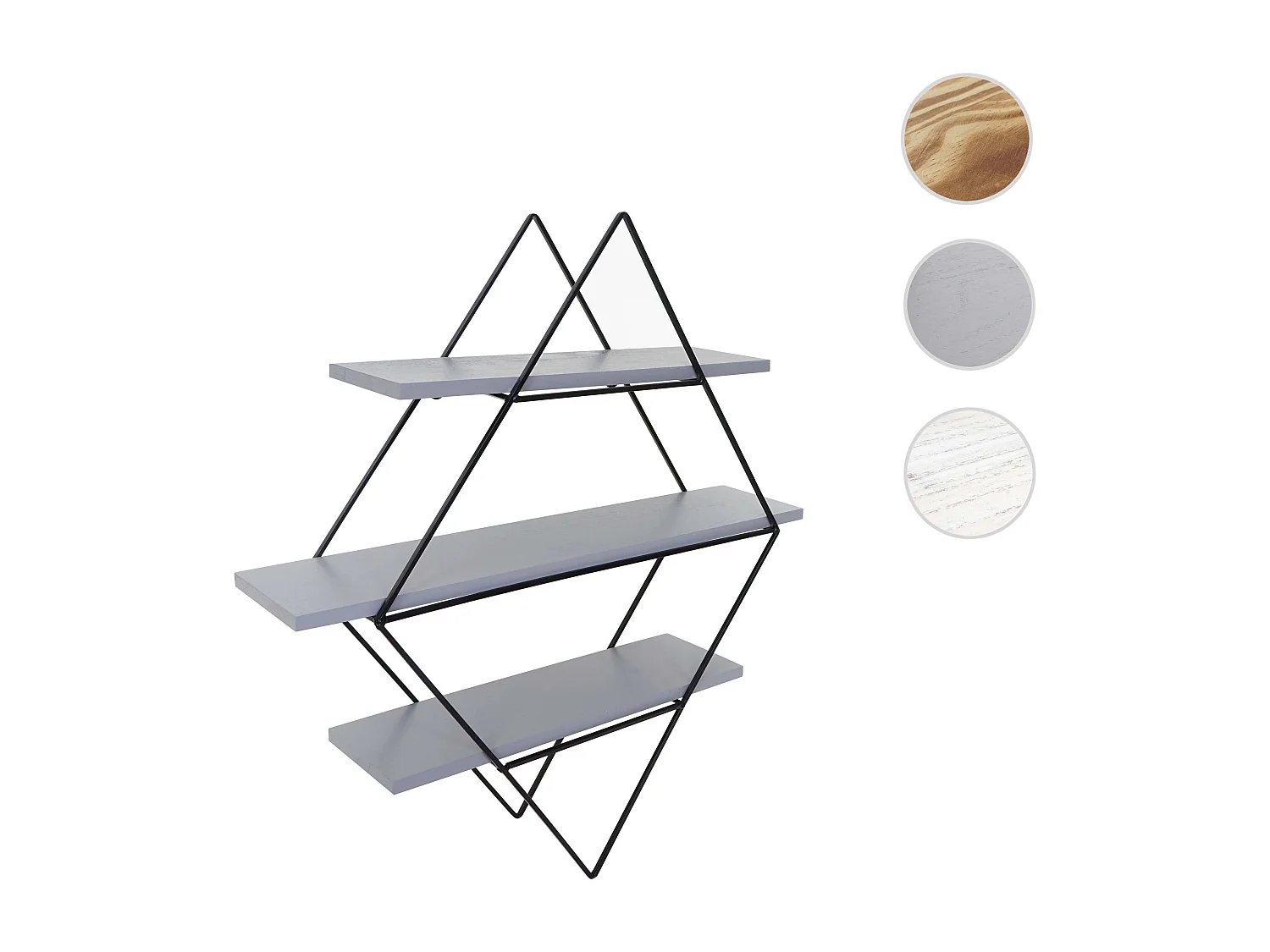 Wandplank MCW-A80,  grijs-blauw