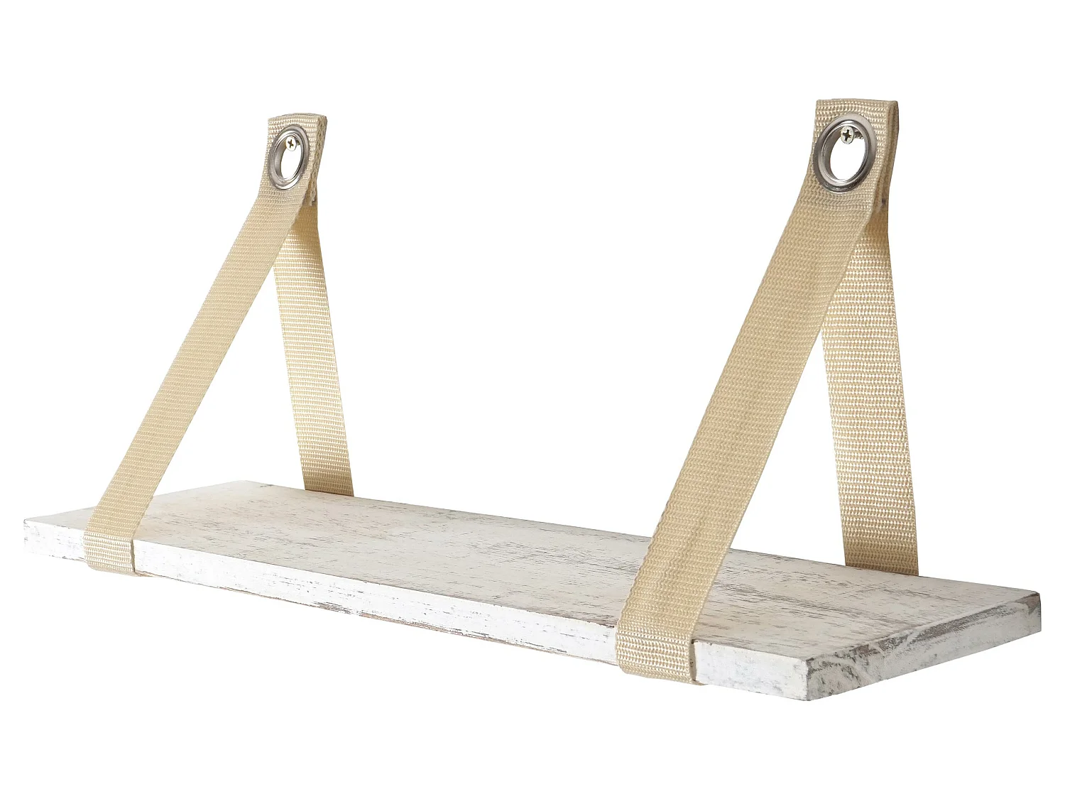 Mensola ripiano shabby vintage Var legno paulonia 13x50x21cm bianco