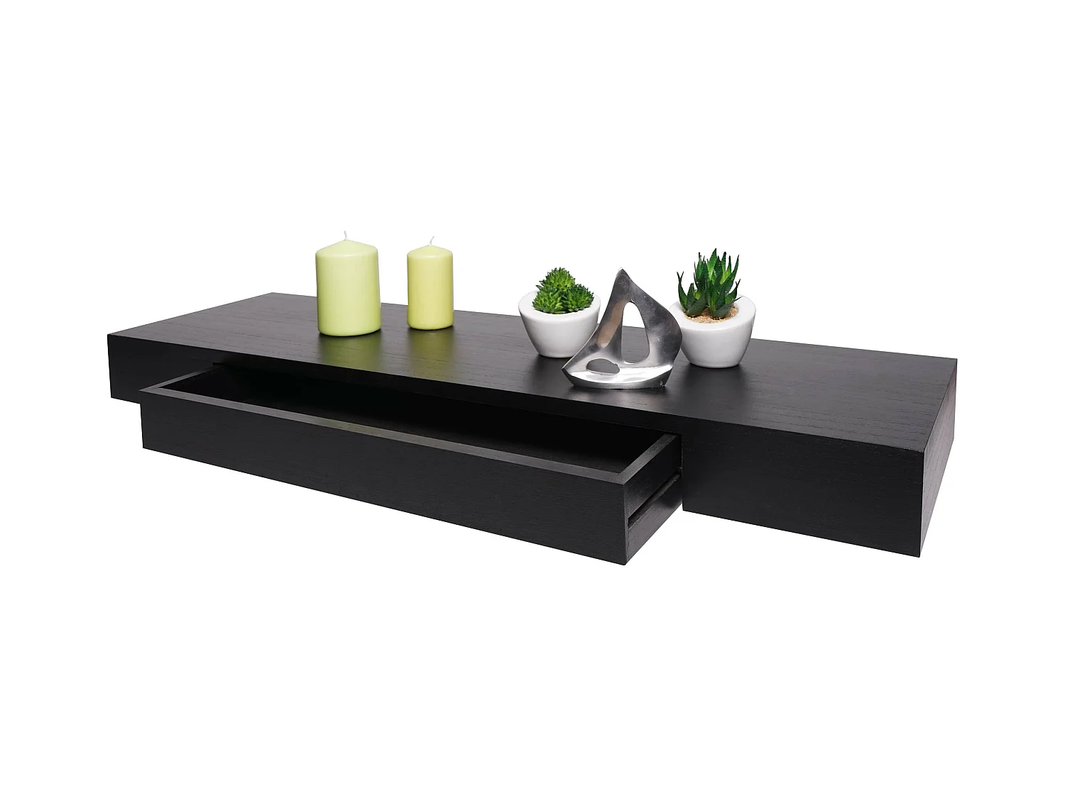Étagère murale MCW-H37 Tiroir,  noir